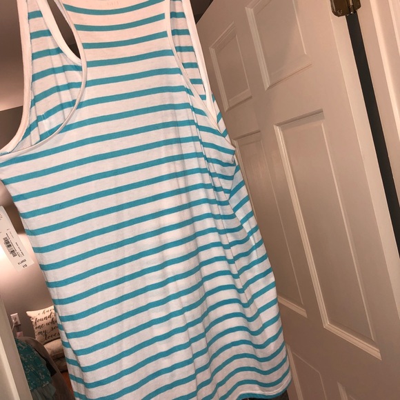 Blue & White Stripe Tank Top - Picture 4 of 4